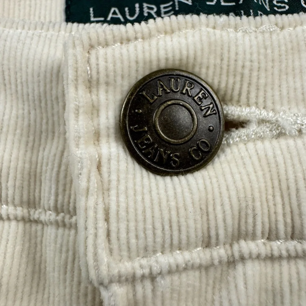 Lauren Ralph Lauren Pants Womens 4P White Premier Straight Corduroy Stretch RLL